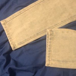 Jeans - Above knee cutouts and rings light was denim Jeans - Above knee cutouts and rings light was denim